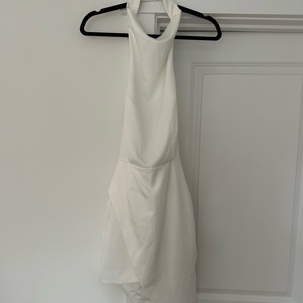 Elliatt Asymmetric Satin Cocktail Dress